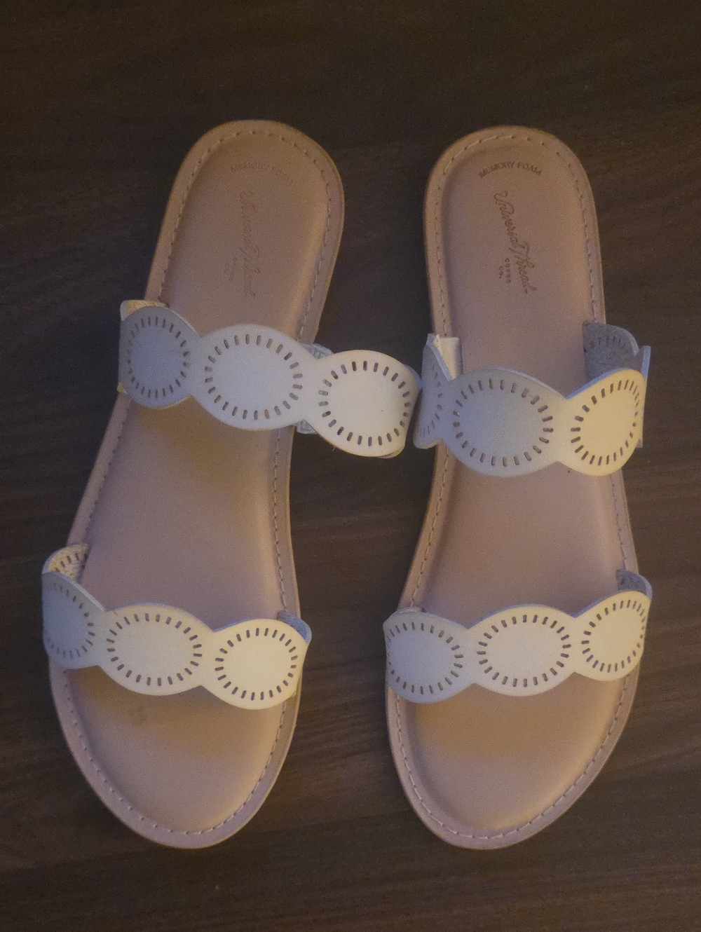 Sperry Cream Scalloped Double-Strap Slide Sandals